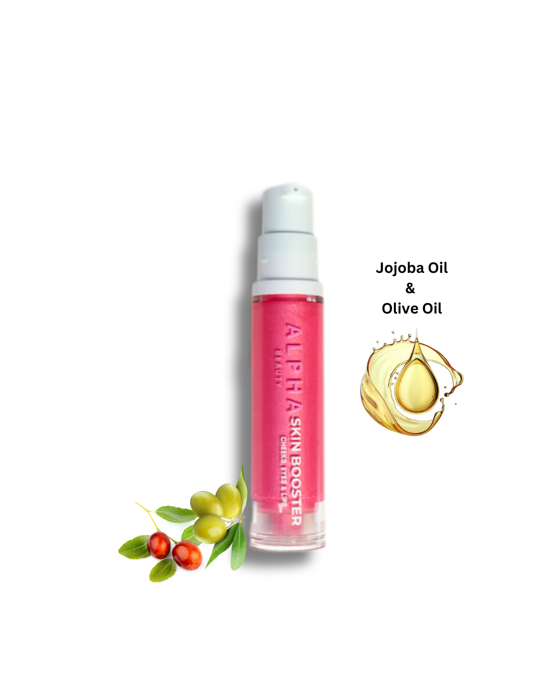 Skin Booster 3 in 1 with olive pomace oil & jojoba seed oil (Cheeks, Eyes and Lips)